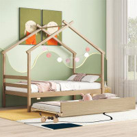 Mercer41 House-Shaped Bed With Trundle