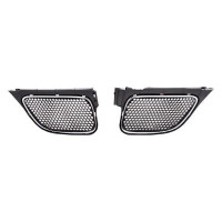 Pontiac Vibe Grille Driver Side Upper Matte-Dark Gray With Chrome Moulding - GM1200652