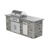 RTA Outdoor Living 3-Piece 2-Burner Natural Gas BBQ Grill Islands
