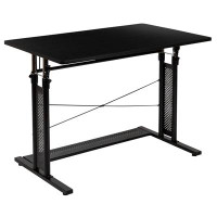 Ebern Designs Latitude Height Adjustable (27.25-35.75"H) Sit to Stand Home Office Computer Desk