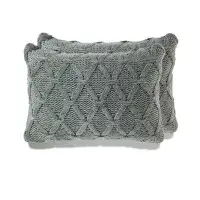 Foundry Select Banff Cable Knitted Rectangular Pillow Cover And Insert - Set Of 2