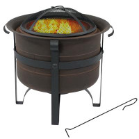 Arlmont & Co. Riylee 24.5'' H x 23'' W Steel Wood Burning Outdoor Fire Pit