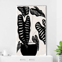 Bayou Breeze Black and White Potted Plant II by Daniela Santiago - Painting