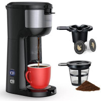 Color of the face home Single Serve Coffee Maker For K Cup And Ground Coffee,Fits Travel Mug, Mini One Cup Coffee Maker