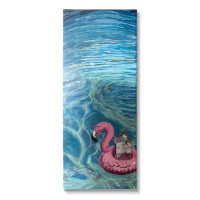 Stupell Industries Flamingo Pool Float Summertime Swirled Water Ripples Canvas Wall Art By Stacy Gresell