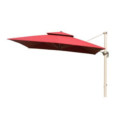 Domi Louvered Outdoor Double Top Round Patio Cantilever Umbrella in Patio & Garden Furniture