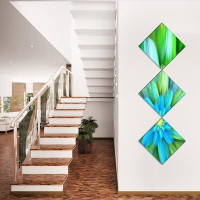 East Urban Home 'Massive Green Fractal Flower' Graphic Art Print Multi-Piece Image on Canvas