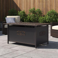 Ebern Designs Losoto Aluminum Propane Fire Pit Table