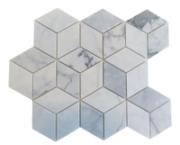 Natural Stone Honed Mosaic Texture & Pattern Design for Backsplash, Decor & style Carrara, Statuario, White Grey Marble