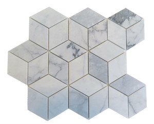 Natural Stone Honed Mosaic Texture & Pattern Design for Backsplash, Decor & style Carrara, Statuario, White Grey Marble Toronto (GTA) Preview