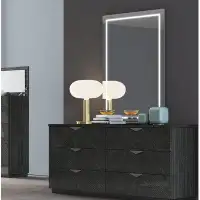 Orren Ellis 6 Drawer Dresser With Mirror