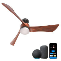 Ivy Bronx ONE Smart 54" 3-Blade Smart Voice Ceiling Fan with LED Light, Extendable, Reverse Function, 6 Speed