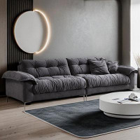 HOUZE 101.57" Darkgray 100% Polyester Modular Sofa cushion couch