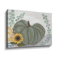 August Grove Green Pumpkin Gallery Wrapped Canvas