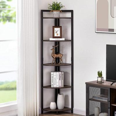17 Stories Tablette d'angle (brun noyer) in Bookcases & Shelving Units in Québec