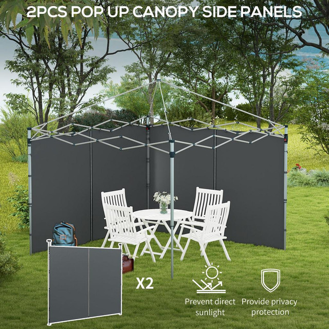 Canopy Sidewalls 116.1" W x 76.8" H Dark Grey in Patio & Garden Furniture - Image 4