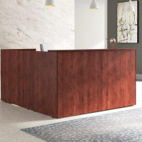 Latitude Run® Legacy Reception Desk with Full Pedestal File Cabinet