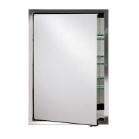 Rebrilliant Recessed Framed 1 Door Medicine Cabinet with 3 Adjustable Shelves