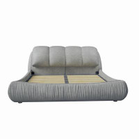 Latitude Run® Queen Size Upholstered Platform Bed - Luxurious Design With Oversized Padded Backrest