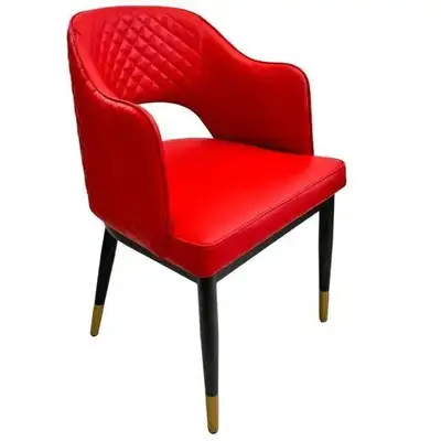 Introducing the exquisite Sofia Chair in a striking shade of red, a true embodiment of beauty and co...