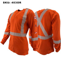 FR (Flame Resistant) Hi-Viz Orange Long Sleeve Shirt