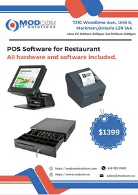 Pos for restaurant all hardwares are included