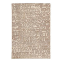 Rug & Kilim Rug & Kilim’s Contemporary Abstract Rug with Beige-Brown Geometric Patterns