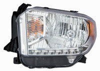 Head Lamp Driver Side Toyota Tundra 2014-2017 With Level Adjuster Halogen Without Led Sr/Sr5/Ltd Model High Quality , TO