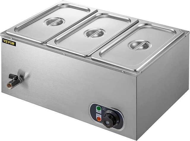 NEW 110V COMMERCIAL BUFFET 3 PAN FOOD WARMER 850W STAINLESS STEEL 454423 in Other in Alberta