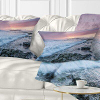 East Urban Home Seascape Sunset on Cape Trafalgar Beach Lumbar Pillow