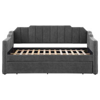 Hokku Designs Evain Upholstered Twin Daybed With Trundle