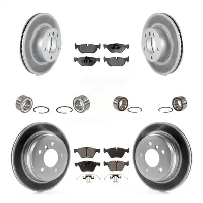 Front Rear Bearing Coated Disc Brake Rotor And Ceramic Pad Kit (10Pc) For BMW 328xi 325xi KBB-108645