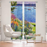 East Urban Home Lined Window Curtains 2-Panel Set For Window From East Urban Home By David Lloyd Glover - Sailboat Bay G