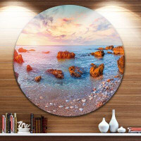 Made in Canada - Design Art 'Mediterranean Sea Sunrise' Photographic Print on Metal