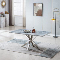 Brayden Studio Modern Rectangular Marble Table