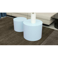 Builddecor Drum Coffee Table Round Coffee Table Centre Table Modern Coffee Table Manufactured Wood 2 Round Nesting Table