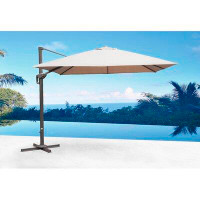 Arlmont & Co. Cantina 10 Ft. Aluminum Cantilever Outdoor Patio Umbrella (Single Roof Layered)