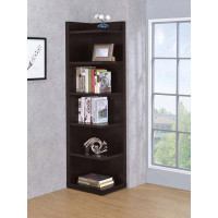 Latitude Run® Soran 6-tier Corner Bookcase Cappuccino
