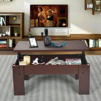 Latitude Run� Lift Top Coffee Table With Hidden Storage Compartment White