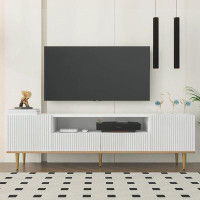 Mercer41 Modern TV Stand with 2 Drawers and 2 Cabinets