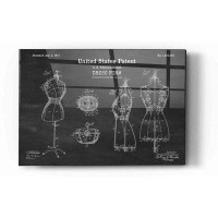 17 Stories 17 Stories ''Dress Form Blueprint Patent Chalkboard'' Acrylic Glass Wall Art