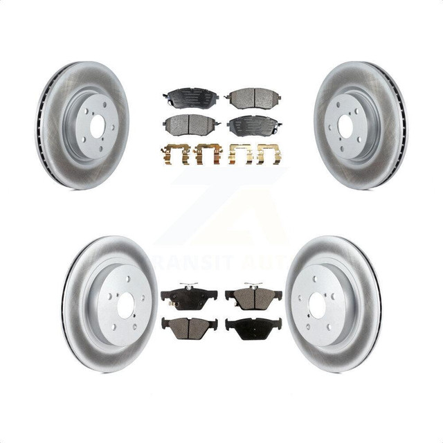 Front Rear Coated Disc Brake Rotors & Semi-Metallic Pad Kit For Subaru Outback Legacy WRX KGF-100908 in Other Parts & Accessories