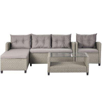 BONYOUN 1 Set Sofa Kit Thick with Seat Cushions 4-Piece Conversation Patio Set