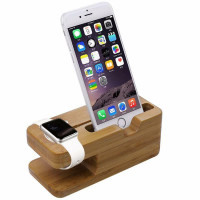 NEW BAMBOO WATCH & PHONE STAND 2 IN 1 WD002