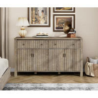 Millwood Pines Millwood Pines Bedroom Dresser With 2 Drawers & 2 Cabinet,modern Chests & Dressers Storage Cabinet Organi