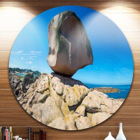 Made in Canada - Design Art 'Pink Rock in Tregastel' Photographic Print on Metal
