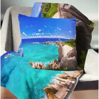 Made in Canada - East Urban Home Seascape Tropical Beach Panorama Pillow