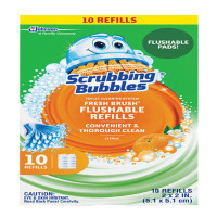 Scrubbing Bubbles Scrubbing Bubbles 00090 Fresh Brush Toilet Wand Refill Heads, Citrus Scent