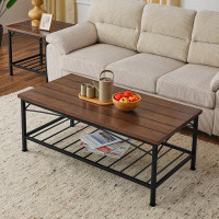 17 Stories 3 in 1 Coffee Table, Living Room Table with Open Storage, Coffee Table Set of 3