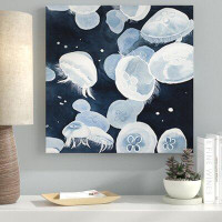 Ebern Designs 'Aurelia Aurita Jellyfishes' Oil Painting Print on Wrapped Canvas